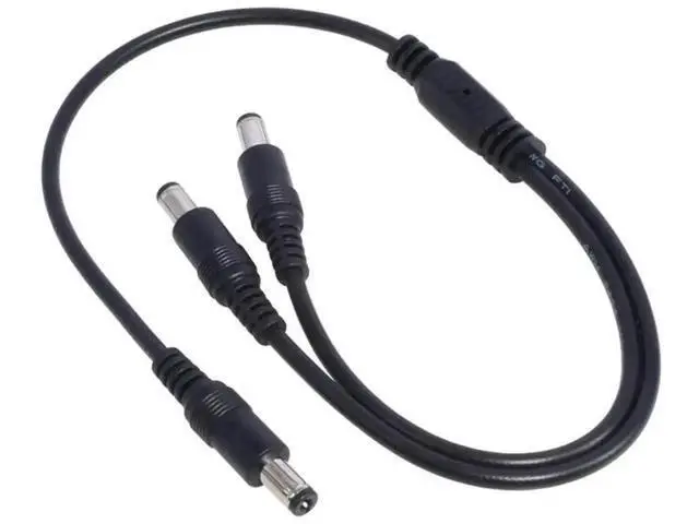 Alt view image 3 of 3 - 5.5x2.1mm DC 1 Male to 2 Male Power Splitter Cable for CCTV & LED Strip Light