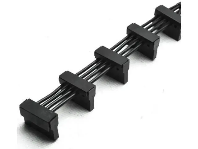 Alt view image 6 of 6 - 40cm Sleeved 4-Pin IDE Molex 1 to 5 SATA Power Splitter Cable, 18AWG Black Braided for PC & Server Storage Devices