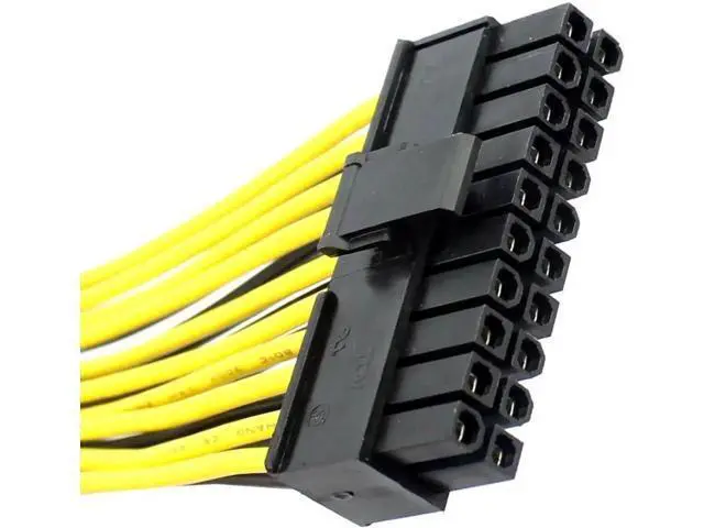 Alt view image 2 of 6 - 20cm 20+4 Pin 24Pin Motherboard Power Extension Cable, 18AWG PSU Extender for BTC Mining Rig