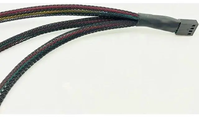 Alt view image 4 of 6 - 5 Pack 1 to 3 4Pin PWM Fan Splitter Cable, 4P Female to 3/4 Pin Adapter for PC CPU Mining Cooling Fans
