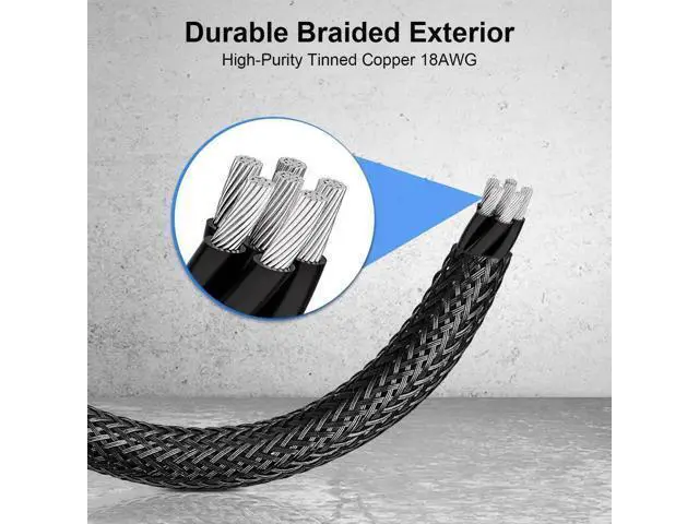 Alt view image 7 of 7 - 9 Inch Braided PCIe Power Adapter Cable, Dual 6-Pin Female to Single 8-Pin Male GPU Power Connector, 1 Pack