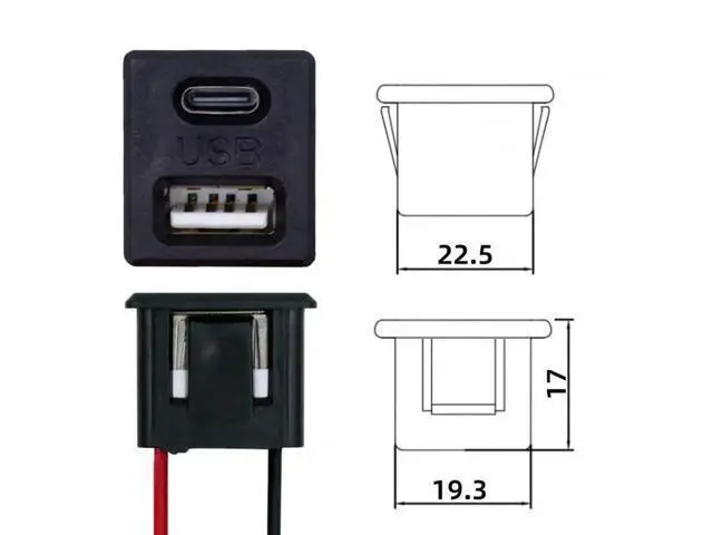Alt view image 6 of 6 - Type-C & Type-A Female Socket to 2.54mm Pitch 2Pin Header Cable with Latch Mount, DIY DC 5V Power Wire