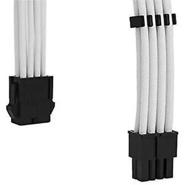 Main image of White Sleeved PSU Extension Cable Kit 18AWG, EPS 8Pin + PCIe 8Pin with Cable Combs for Motherboard & GPU