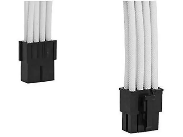 Alt view image 2 of 7 - White Sleeved PSU Extension Cable Kit 18AWG, EPS 8Pin + PCIe 8Pin with Cable Combs for Motherboard & GPU
