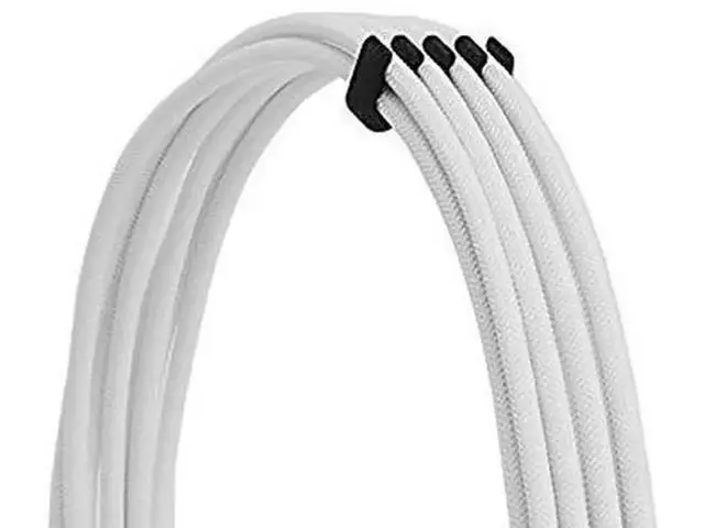 Alt view image 3 of 7 - White Sleeved PSU Extension Cable Kit 18AWG, EPS 8Pin + PCIe 8Pin with Cable Combs for Motherboard & GPU