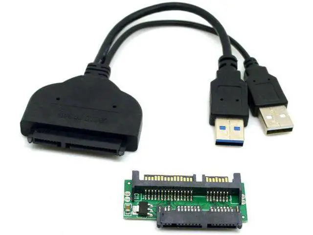 Alt view image 3 of 3 - 1 Set USB 3.0 to 22Pin SATA & Micro SATA Adapter Cable for 1.8" / 2.5" HDD with Extra USB Power Cord