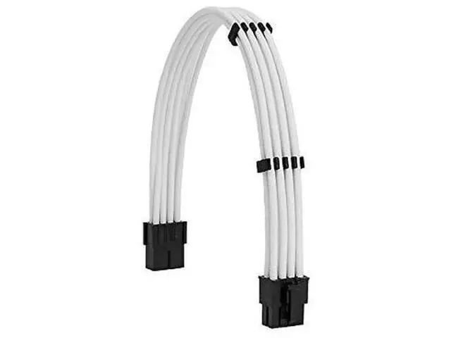 Alt view image 5 of 7 - White Sleeved PSU Extension Cable Kit 18AWG, EPS 8Pin + PCIe 8Pin with Cable Combs for Motherboard & GPU