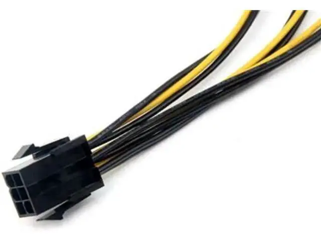 Alt view image 3 of 4 - 2 Pack PCIe 6Pin Female to 3 Molex IDE 4Pin Female Graphics Card Power Adapter Cable