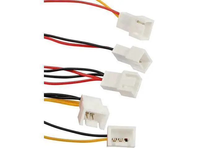 Alt view image 7 of 7 - 4-Pin Molex Pass-Through to 5×3-Pin Fan Splitter Cable, Adjustable 12V/7V/5V Output for PC Case & CPU Cooling Fans
