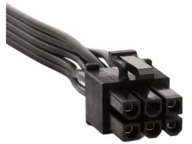 Alt view image 3 of 6 - 20 Inch 6Pin Male to 3 x 15Pin Female SATA Power Cable for Corsair Modular PSU