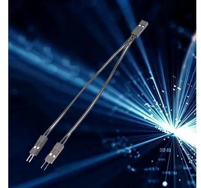 Alt view image 2 of 4 - 10cm 2.54mm Dupont Jumper Wire, 1 Female to 2 Male Splitter Cable 2-Pin for Motherboard Power SW Reset HDD LED