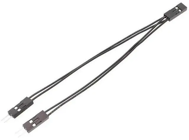 Alt view image 4 of 4 - 10cm 2.54mm Dupont Jumper Wire, 1 Female to 2 Male Splitter Cable 2-Pin for Motherboard Power SW Reset HDD LED