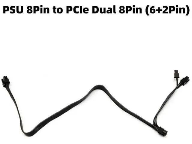 Alt view image 3 of 6 - 18AWG Flat 8Pin to Dual 6+2Pin PCIe Power Cable for Gigabyte GP-B700H / GP-G750H Modular PSU