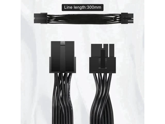 Alt view image 4 of 6 - 2 Pack 12 Inch 8 Pin PCIe Power Extension Cable, Durable PCI Express Power Cord