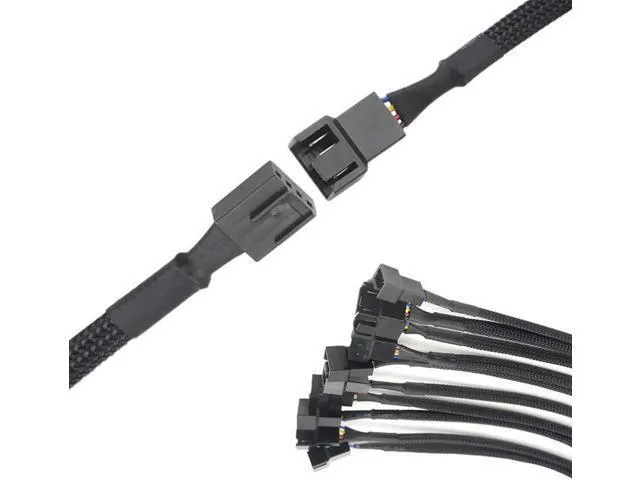 Alt view image 6 of 6 - 10 PCS 10 Inch 4 Pin PWM Fan Extension Cable for PC ATX Case