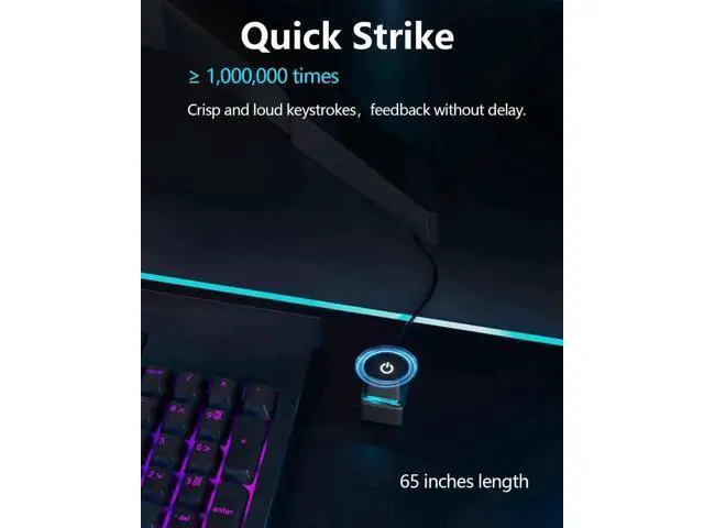 Alt view image 2 of 7 - 65 Inch External PC Power On/Off Switch with LED Indicator, Desktop Motherboard External Startup Button Extension Cable