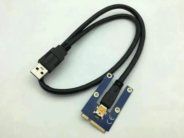 Alt view image 3 of 3 - Mini PCIe to PCIe 16x Riser Adapter Card, GDC Mini PCIe to PCIe x16 Extension Cable for Laptop External GPU