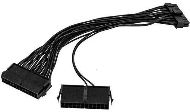 Alt view image 4 of 4 - 30cm ATX 24Pin Male to Female Dual PSU Synchronization Extension Cable, Multi Power Supply Synchronous Starter Cord for Mining Rig