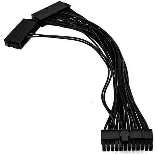Alt view image 3 of 4 - 30cm ATX 24Pin Male to Female Dual PSU Synchronization Extension Cable, Multi Power Supply Synchronous Starter Cord for Mining Rig