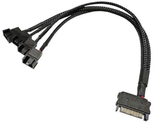 Main image of SATA to 3/4 Pin Fan Power Adapter Cable, PC Cooling Fan Extension Splitter Cord