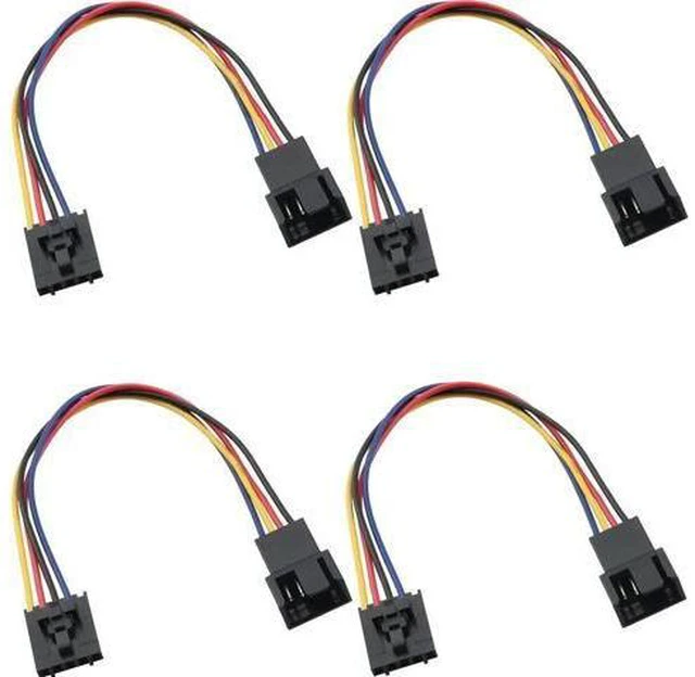 Main image of 4PCS 6.89 Inch / 17.5cm 5Pin to 4Pin CPU Fan Adapter Extension Cable