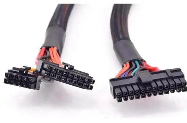 Alt view image 2 of 2 - Black Sleeved 24Pin ATX PSU Cable, 18+10Pin to 24Pin, 63cm (24.8 Inch), Compatible with Corsair SFX/RMX/RMi/SF/HX Series Power Supplies