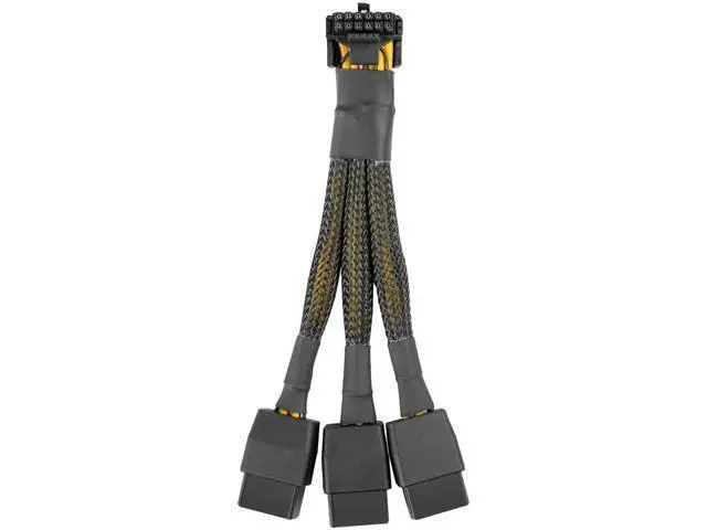 Alt view image 4 of 6 - Type A 90° Right Angle 12VHPWR 16Pin to 3×8Pin PCIe Power Extension Cable, 16AWG 600W PCIe 5.0, for RTX 4090/4080/3090Ti/4070Ti
