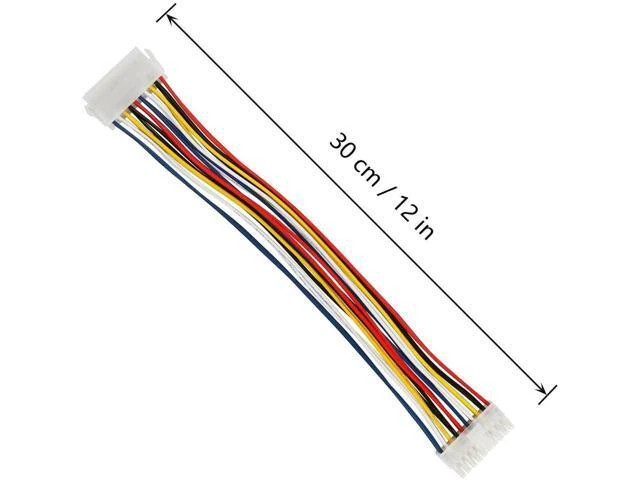 Alt view image 3 of 6 - 30cm ATX 20Pin Male to Female PSU Extension Cable, PC Motherboard Power Extension Cord