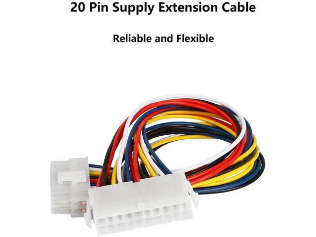 Alt view image 5 of 6 - 30cm ATX 20Pin Male to Female PSU Extension Cable, PC Motherboard Power Extension Cord