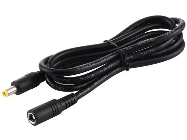 Alt view image 5 of 7 - 1m Black DC Power Extension Cable, 8A 5.5x2.5mm Female to Male