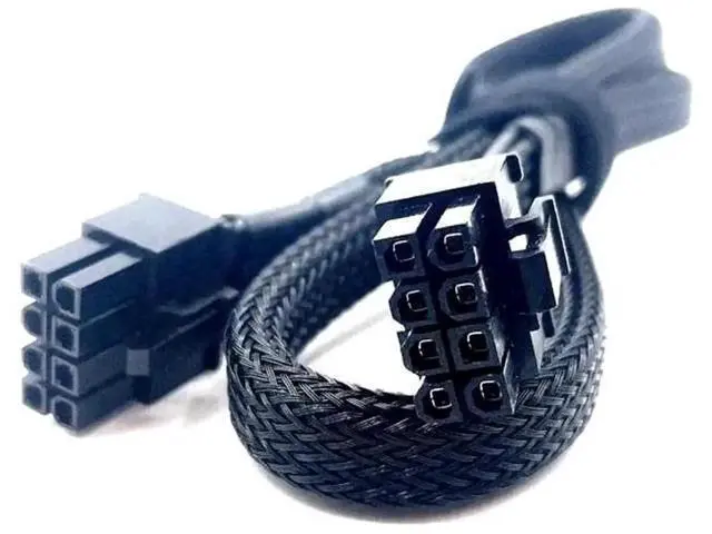 Alt view image 3 of 6 - Sleeved PCIe 8Pin (6+2 Detachable) GPU Modular Power Cable Compatible with Corsair CS-M Series Modular PSU CS450M CS550M CS650M CS750M CS850M