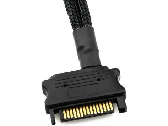 Alt view image 6 of 6 - 5-Pack 15-Pin SATA to 4 Ports 3/4 Pin Fan Splitter Power Adapter Cable, 12V PC Cooling Fan Power Cord