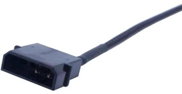 Alt view image 4 of 4 - 2 Pack Molex to 3Pin PC Fan Power Adapter Cable, Compatible with 3Pin / 4Pin PWM Fans, 12V Direct PSU Power Supply Cord