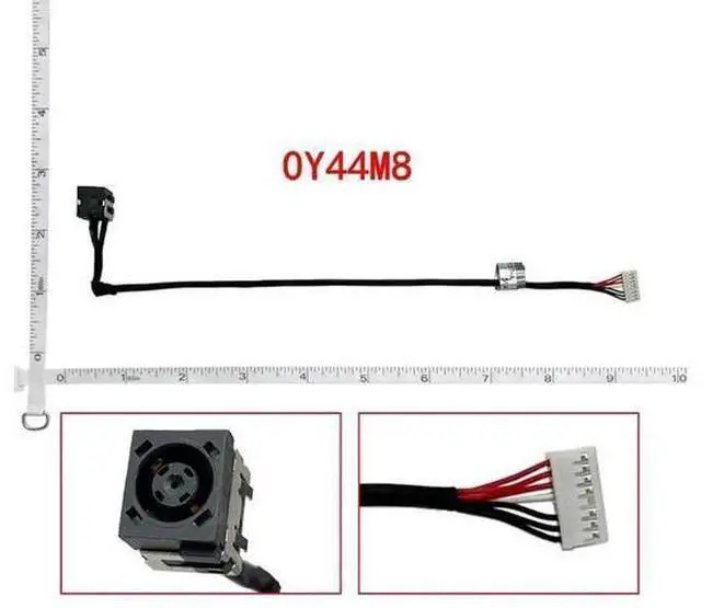 Main image of Laptop DC Power Jack with Cable Harness, Compatible with Dell Inspiron 15 7000 5577 5576 7557 7559 P57F P57F003, PN 0Y44M8