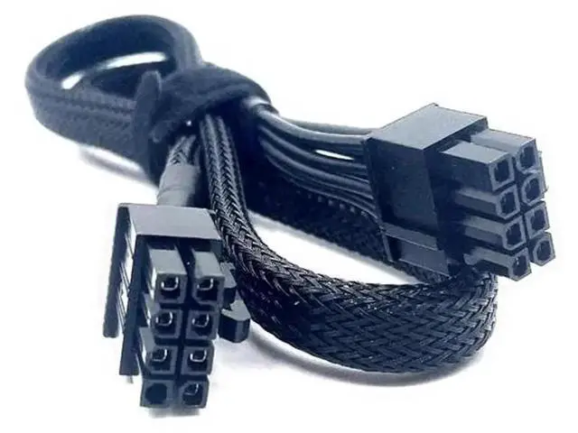 Alt view image 5 of 6 - Sleeved PCIe 8Pin (6+2 Detachable) GPU Modular Power Cable Compatible with Corsair CS-M Series Modular PSU CS450M CS550M CS650M CS750M CS850M