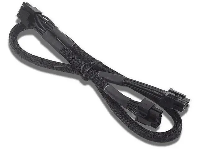 Alt view image 3 of 6 - Sleeved Dual PCIe 8Pin (6+2) GPU Power Cable for Corsair RMx Series Modular PSU, 60+20cm, 18AWG