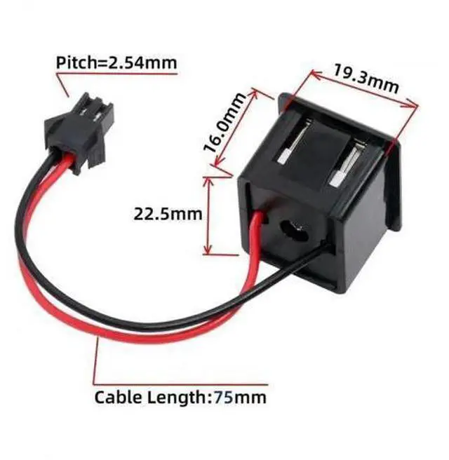 Alt view image 5 of 6 - Dual USB Type-A Female to 2.54mm Pitch 2Pin Header Cable with Latch Mount, DC 5V DIY OEM Power Cord