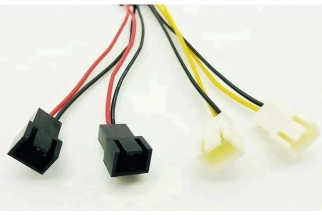 Alt view image 3 of 5 - 5PCS 4Pin Molex to 4 Way 3Pin Fan Power Adapter Cable, 12V/5V for PC Case & CPU Fans