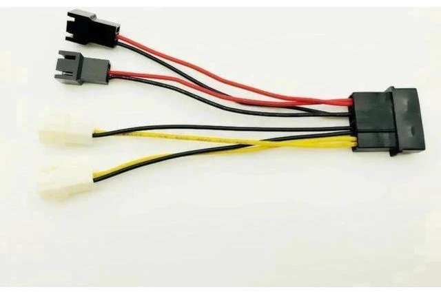 Alt view image 5 of 5 - 5PCS 4Pin Molex to 4 Way 3Pin Fan Power Adapter Cable, 12V/5V for PC Case & CPU Fans