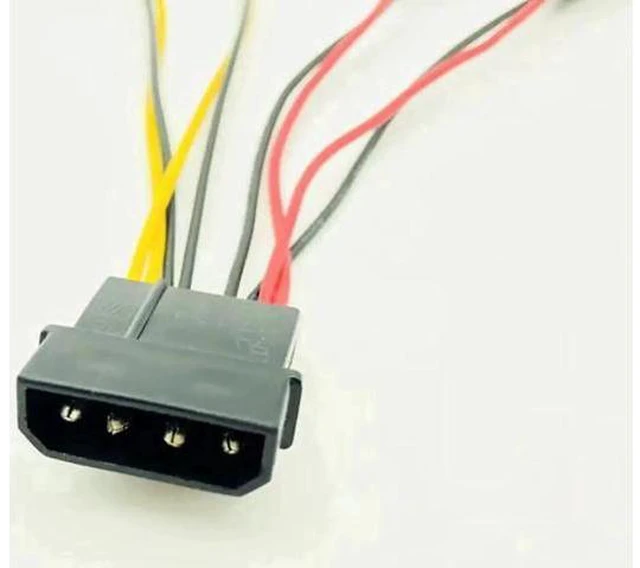Alt view image 4 of 5 - 5PCS 4Pin Molex to 4 Way 3Pin Fan Power Adapter Cable, 12V/5V for PC Case & CPU Fans