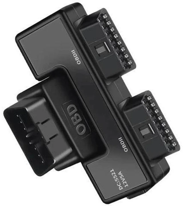 Main image of 16-Pin OBD2 Y-Splitter Extension Cable, 1-to-2 OBD Adapter with DC5 Power Port, Full 16-Core Wiring