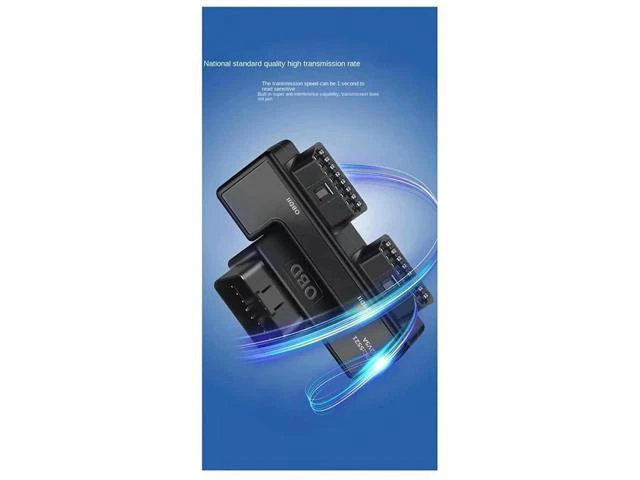 Alt view image 2 of 4 - 16-Pin OBD2 Y-Splitter Extension Cable, 1-to-2 OBD Adapter with DC5 Power Port, Full 16-Core Wiring