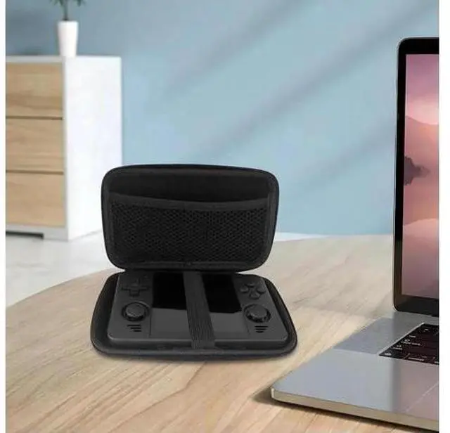 Alt view image 3 of 4 - Anti-Drop Travel Carrying Case with Mesh Pocket & Cable Storage Slot for Anbernic RG40XXV, RG40XXH, RGB20SX Handheld Game Consoles