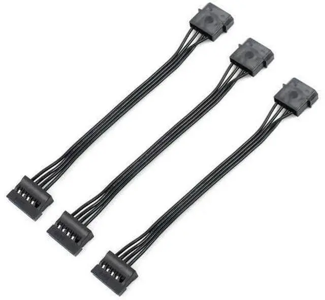 Main image of 3PCS 4 Pin Molex IDE Female to Dual SATA Power Cable, IDE to SATA Adapter for Hard Drive & Optical Drive