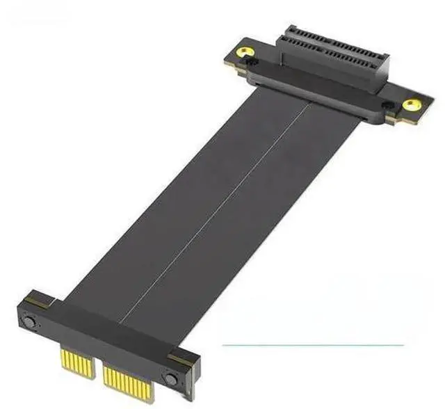 Main image of Dual 90 Degree PCIe 4.0 X1 Riser Cable, 8Gbps PCI Express 1X to 1X Extension Cord for Desktop