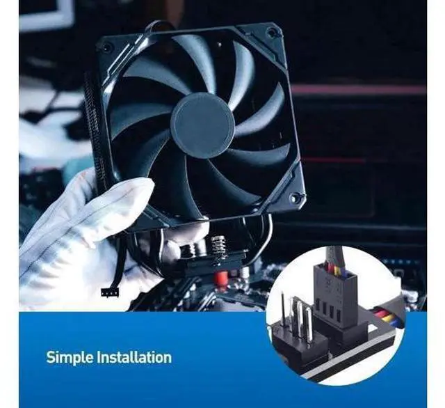 Alt view image 2 of 7 - 1-to-5 PWM Fan Hub Splitter with 16 Inch Extension Cable, PC Case Cooling Fan Connector Adapter
