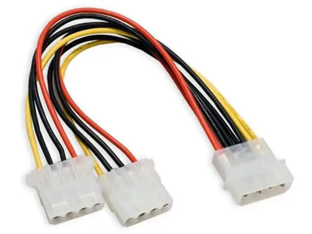 Alt view image 5 of 7 - 10cm 4Pin IDE 1 to 2 Power Splitter Cable, 5V/12V Output for HDD & SSD