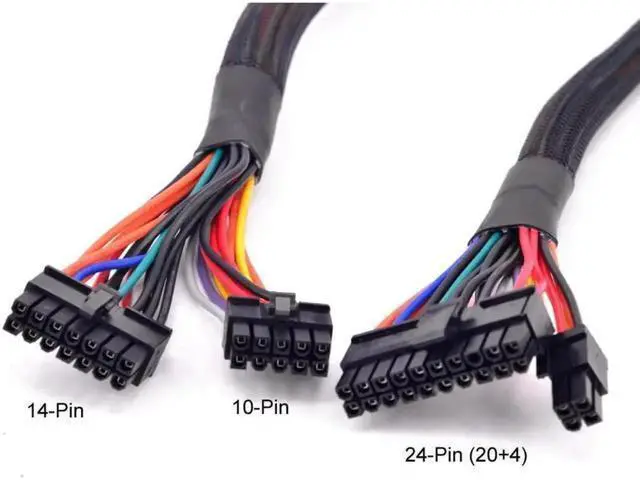 Alt view image 3 of 4 - 25 Inch 18AWG 24Pin (20+4 Split) ATX Motherboard Main Power Cable, 14Pin+10Pin Modular Connector Compatible with Corsair HXi Series PSU