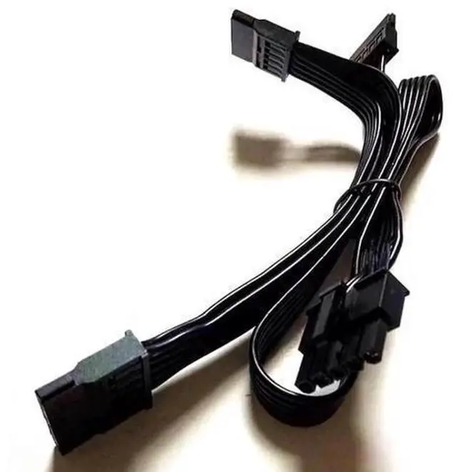 Alt view image 5 of 6 - 5Pin to 3x SATA HDD SSD Power Cable for Cooler Master MWE GOLD V2 (550W-1250W), MPE Modular PSU Power Cord