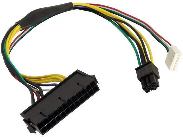 Alt view image 4 of 5 - 30cm 11.8 Inch 24-Pin to 6-Pin 18AWG ATX PSU Power Supply Adapter Cable Compatible with HP Z230 Z220 SFF Motherboards